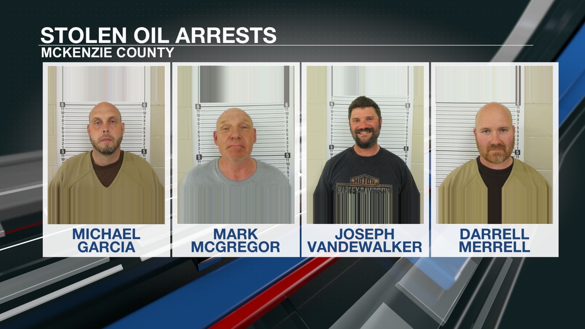 Four McKenzie County men arrested for stealing crude oil