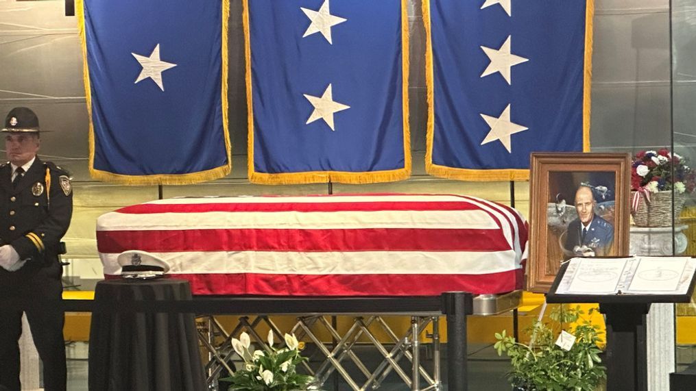 General Stafford lies in state Wednesday and Thursday (KOKH/Brian Allen) 